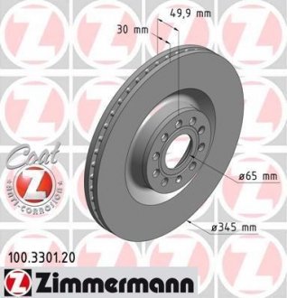 Вентилируемый тормозной диск otto Zimmermann GmbH 100330120