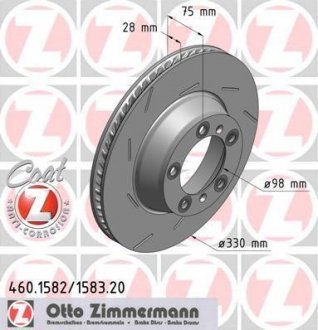Вентильований гальмівний диск otto Zimmermann GmbH 460158220