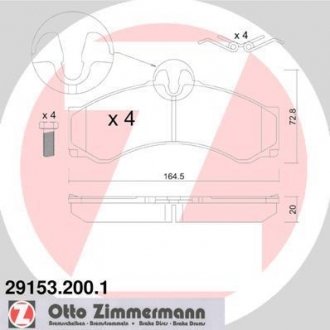 Тормозные колодки otto Zimmermann GmbH 29153.200.1