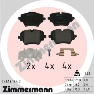 Тормозні (гальмівні) колодки Otto Zimmermann GmbH 256171852