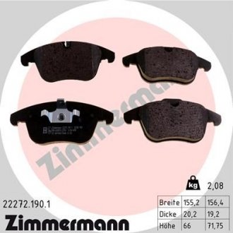 Тормозные колодки otto Zimmermann GmbH 22272.190.1