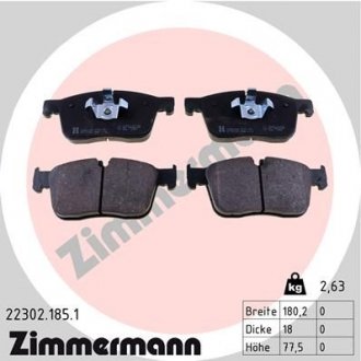 Тормозні (гальмівні) колодки otto Zimmermann GmbH 22302.185.1