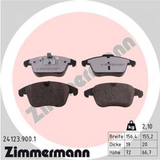 Тормозні (гальмівні) колодки otto Zimmermann GmbH 24123.900.1