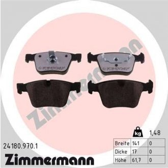Тормозные колодки otto Zimmermann GmbH 24180.970.1