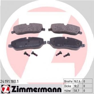 Тормозні (гальмівні) колодки otto Zimmermann GmbH 24191.180.1