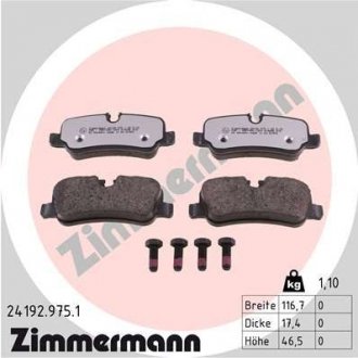 Тормозні (гальмівні) колодки otto Zimmermann GmbH 24192.975.1