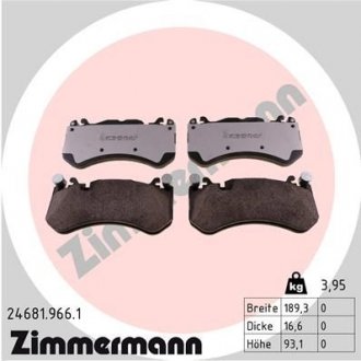 Тормозні (гальмівні) колодки otto Zimmermann GmbH 24681.966.1