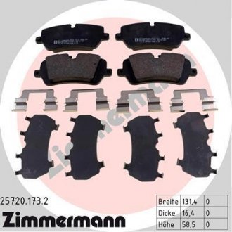 Тормозні (гальмівні) колодки otto Zimmermann GmbH 25720.173.2