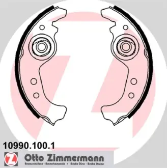 Колодки ручного (стоячого) тормоза otto zimmermann gmbh 109901001 Фиат Уно