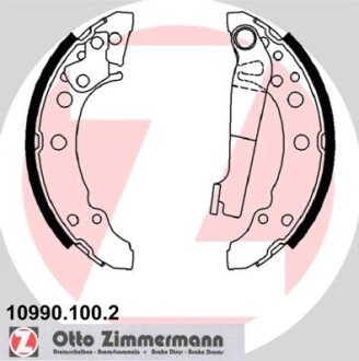 Колодки ручного (стоячого) тормоза otto Zimmermann GmbH 109901002 на Сеат Кордоба