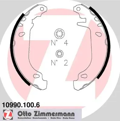 Колодки ручного (стоячого) гальма Otto Zimmermann GmbH 109901006 (фото 1)