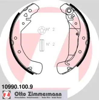 Колодки ручного (стоячого) гальма Otto Zimmermann GmbH 109901009