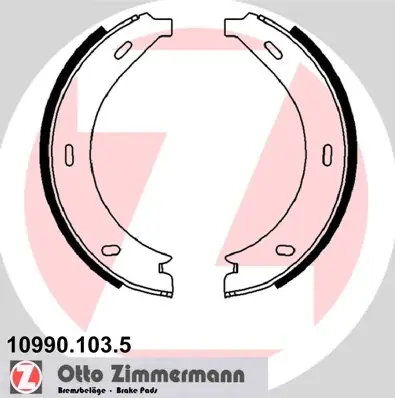 Колодки ручного (стоячого) гальма Otto Zimmermann GmbH 109901035 (фото 1)