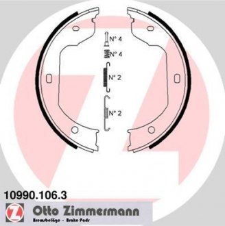 Колодки ручного (стоячого) гальма otto Zimmermann GmbH 109901063