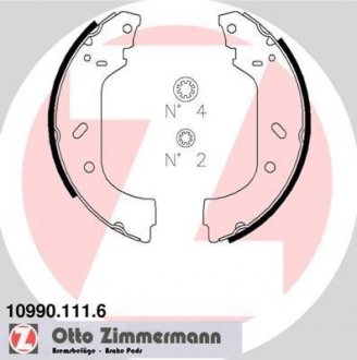 Колодки ручного (стоячого) гальма otto Zimmermann GmbH 109901116