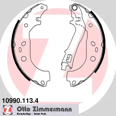Колодки ручного (стоячого) тормоза otto zimmermann gmbh 109901134