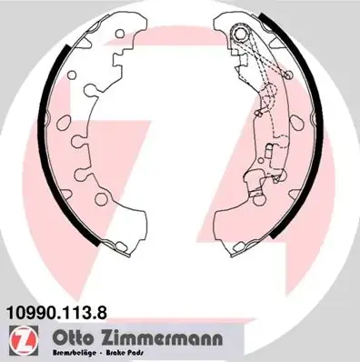 Колодки ручного (стоячого) гальма Otto Zimmermann GmbH 109901138 (фото 1)