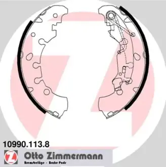 Колодки ручного (стоячого) тормоза otto zimmermann gmbh 109901138