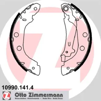 Колодки ручного (стоячого) тормоза otto zimmermann gmbh 109901414