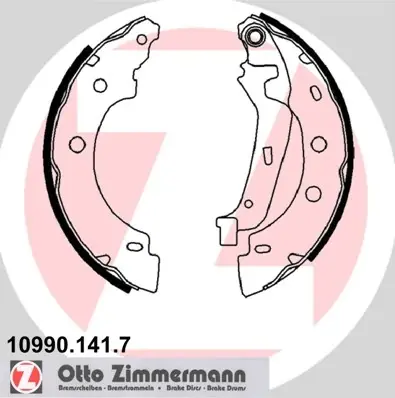 Колодки ручного (стоячого) тормоза otto zimmermann gmbh 109901417
