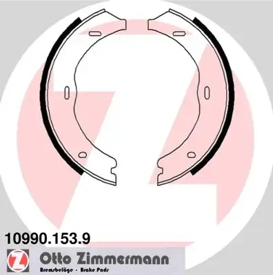 Колодки ручного (стоячого) тормоза otto zimmermann gmbh 109901539