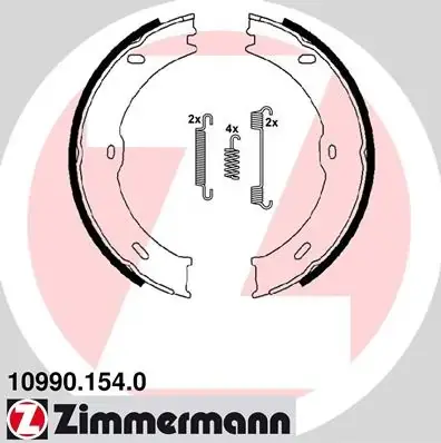 Колодки ручного (стоячого) тормоза otto zimmermann gmbh 109901540