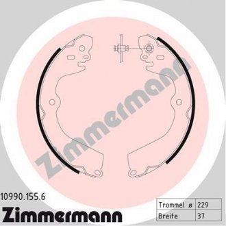 Колодки ручного (стоячого) тормоза otto Zimmermann GmbH 109901556