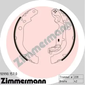 Колодки ручного (стоячого) тормоза otto zimmermann gmbh 109901570