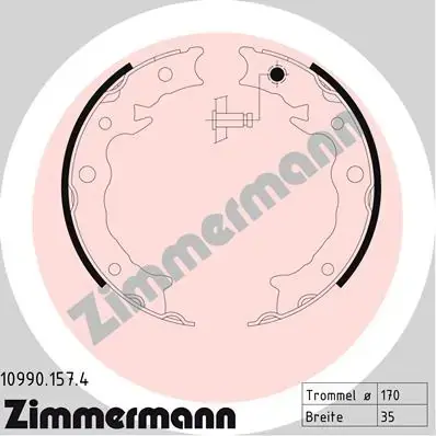 Колодки ручного (стоячого) гальма Otto Zimmermann GmbH 109901574 (фото 1)