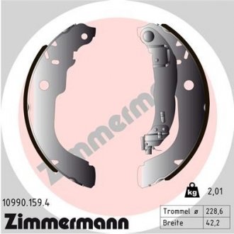 Колодки ручного (стоячого) тормоза otto Zimmermann GmbH 109901594