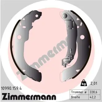 Колодки ручного (стоячого) тормоза otto zimmermann gmbh 109901594