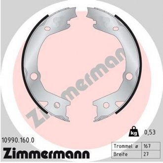 Колодки ручного (стоячого) тормоза otto Zimmermann GmbH 109901600