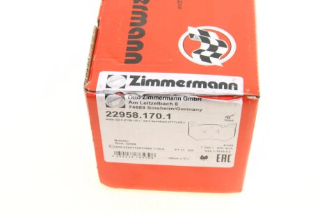 Колодки ручного (стоячого) тормоза otto Zimmermann GmbH 229581701