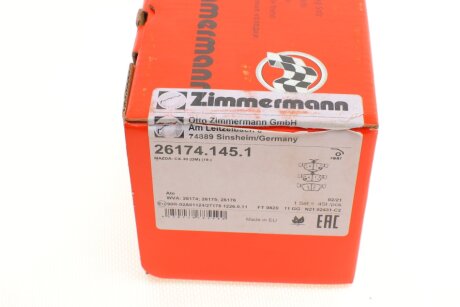Колодки ручного (стоячого) гальма otto Zimmermann GmbH 261741451