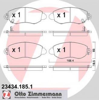 Тормозні (гальмівні) колодки otto Zimmermann GmbH 23434.185.1