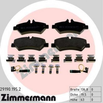 Тормозные колодки otto Zimmermann GmbH 29190.195.2