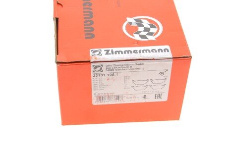 Передні тормозні (гальмівні) колодки otto Zimmermann GmbH 231311951