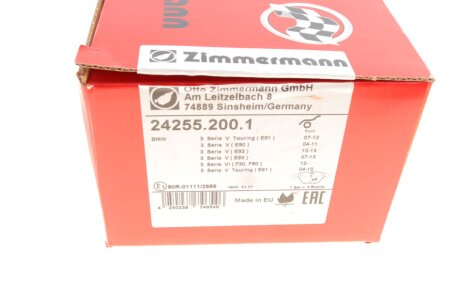 Передні тормозні (гальмівні) колодки otto Zimmermann GmbH 242552001