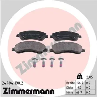 Передние тормозные колодки otto zimmermann gmbh 24484.190.2