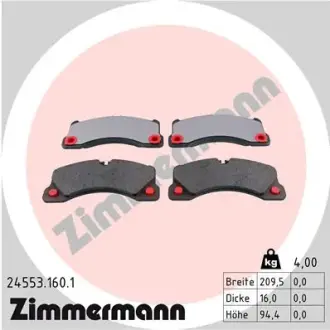 Передні тормозні (гальмівні) колодки Otto Zimmermann GmbH 245531601