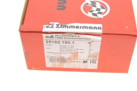 Передние тормозные колодки otto Zimmermann GmbH 251921901