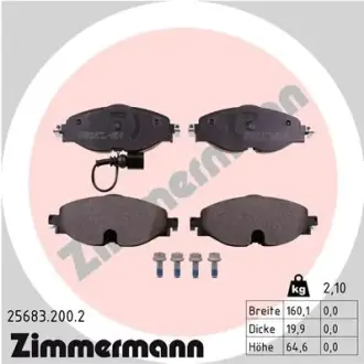 Передні тормозні (гальмівні) колодки Otto Zimmermann GmbH 25683.200.2