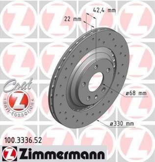 Тормозной диск otto Zimmermann GmbH 100333652