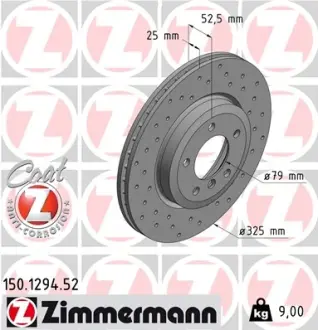 Гальмівний диск Otto Zimmermann GmbH 150129452