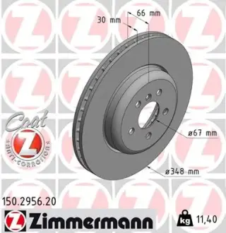 Тормозной диск otto zimmermann gmbh 150295620