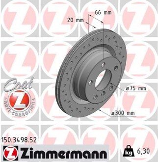 Гальмівний диск otto Zimmermann GmbH 150349852 на Бмв 2 Series