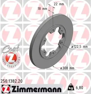 Гальмівний диск Otto Zimmermann GmbH 250.1382.20
