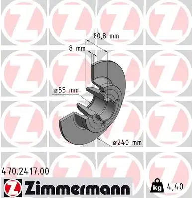 Тормозной диск otto zimmermann gmbh 470241700