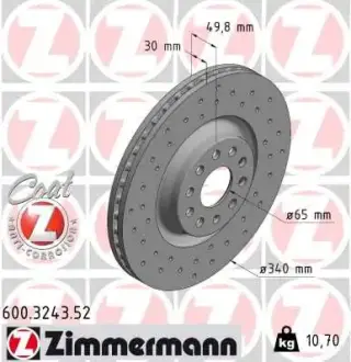 Гальмівний диск Otto Zimmermann GmbH 600324352