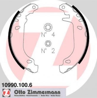 Тормозні (гальмівні) колодки otto Zimmermann GmbH 109901006